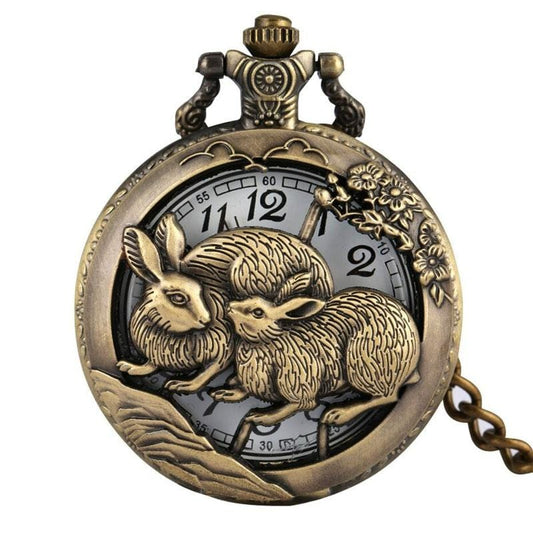 Montre À Gousset Lapin Blanc