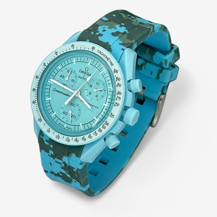 Bracelet MoonSwatch en Caoutchouc Militaire