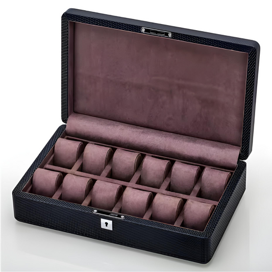 Boîte à Montre - Obsidienne Temporelle™ Bordeaux