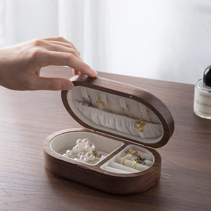 Petite Boîte À Bijoux En Bois De Voyage