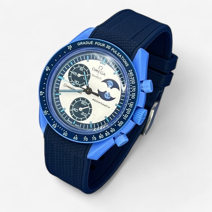 Bracelet MoonSwatch en Caoutchouc Texturé Premium Uni