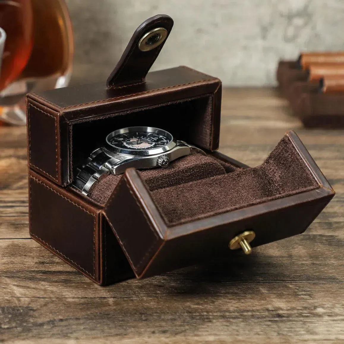 BOITE À MONTRE Cuir Mystère