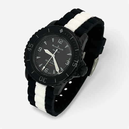 Bracelet Blancpain x Swatch en Caoutchouc Design