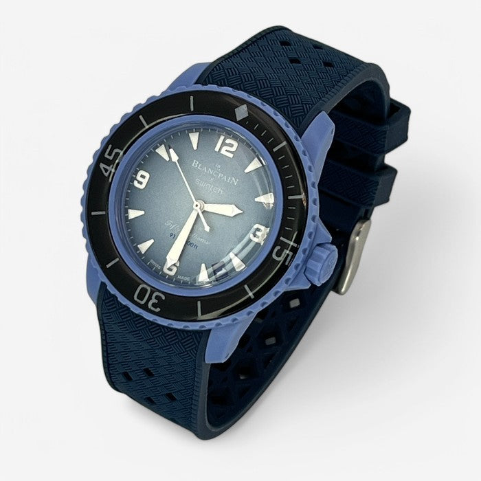 Bracelet Blancpain x Swatch en Caoutchouc à Carreaux