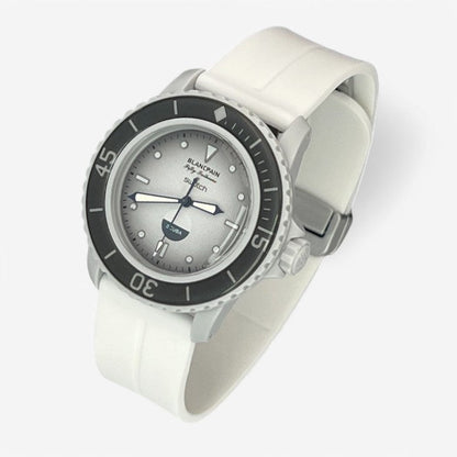 Bracelet Blancpain x Swatch en Caoutchouc à Clips