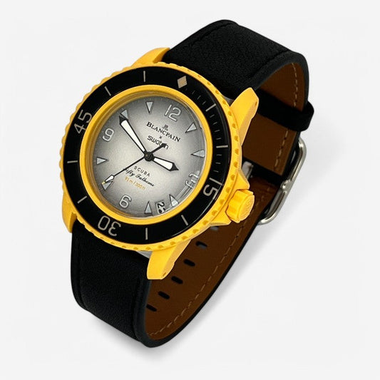 Bracelet Blancpain x Swatch Design en Cuir Véritable