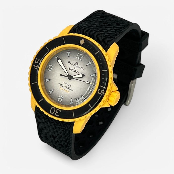 Bracelet Blancpain x Swatch en Caoutchouc à Carreaux