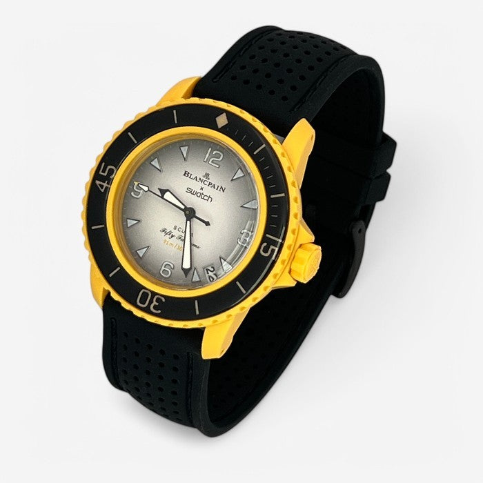 Bracelet Blancpain x Swatch Premium Caoutchouc Perforé