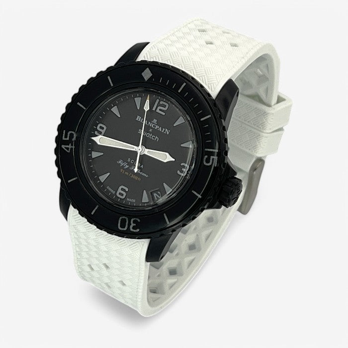Bracelet Blancpain x Swatch en Caoutchouc à Carreaux