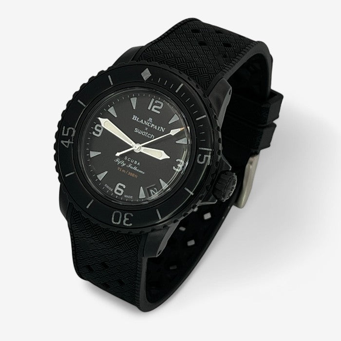 Bracelet Blancpain x Swatch en Caoutchouc à Carreaux