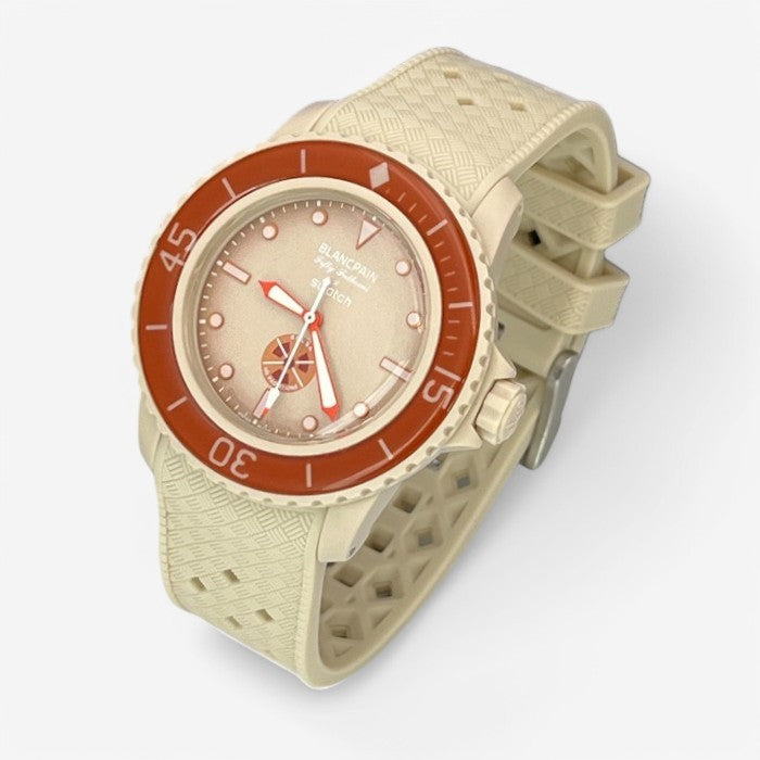 Bracelet Blancpain x Swatch en Caoutchouc à Carreaux
