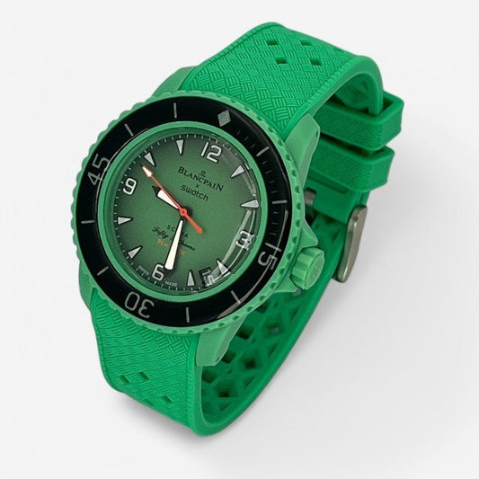 Bracelet Blancpain x Swatch en Caoutchouc à Carreaux