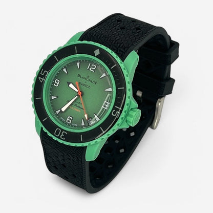 Bracelet Blancpain x Swatch en Caoutchouc à Carreaux