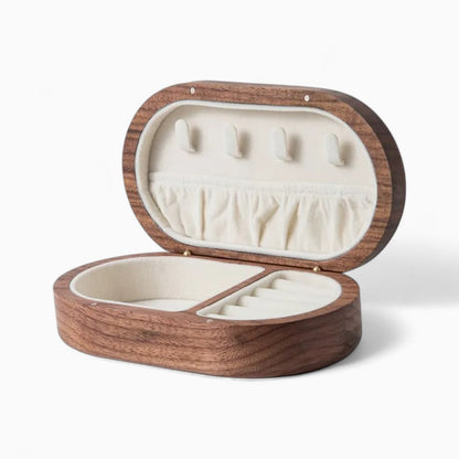 Petite Boîte À Bijoux En Bois De Voyage