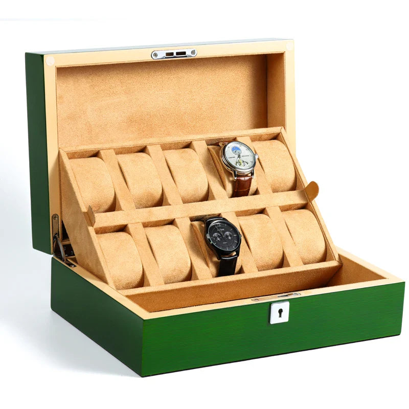 Boite à montre 10 Montres Vert/Beige