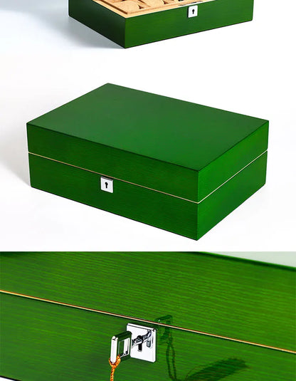 Boite à montre 10 Montres Vert/Beige