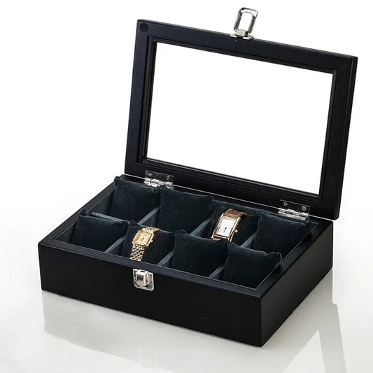 Boite à montre - Noir corbeau de Luxe Classique