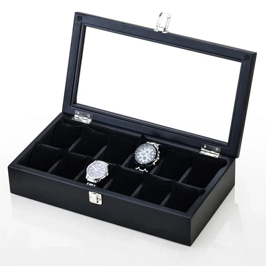 Boite à montre - Noir corbeau de Luxe Grandiose