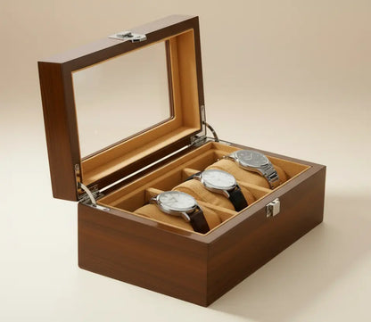 Boite à montre Bois Rouge Elegancia - Série 3 - Maison Horloger 