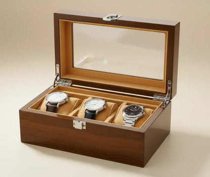 Boite à montre Bois Rouge Elegancia - Série 3 - Maison Horloger 