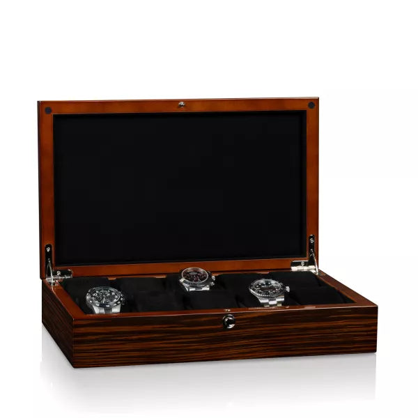 Boite à Montre - Crystal 10 Montres Marron