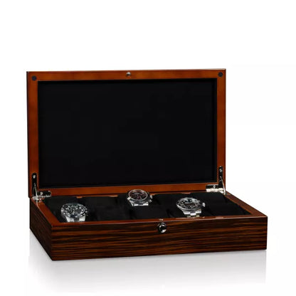 Boite à Montre - Crystal 10 Montres Marron