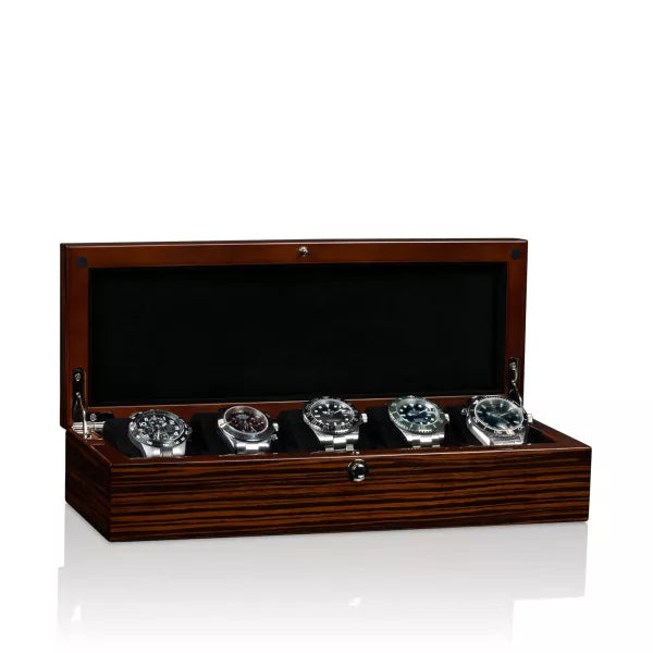 Boite à Montre - Crystal 5 Montres Marron