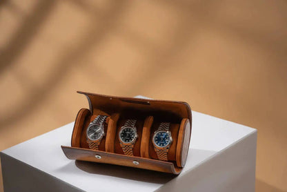 Boite à Montre - Galata Parchemin Platine Honey Brown