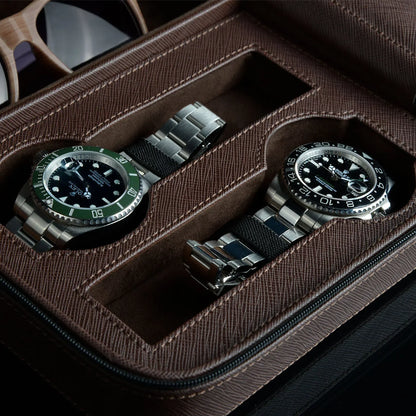 Boite à Montre - Lifestyle Saffiano Braun