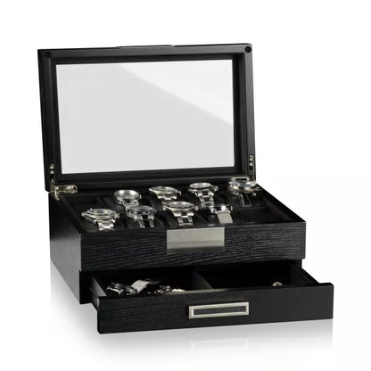 Boite à Montre - Monteray 10 Montres Noir Satin