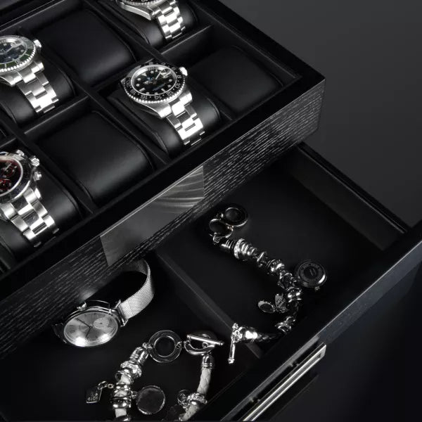 Boite à Montre - Monteray 10 Montres Noir Satin