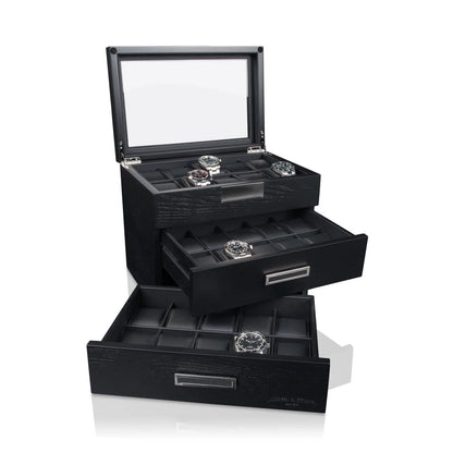 Boite à Montre - Monteray 30 Montres Noir