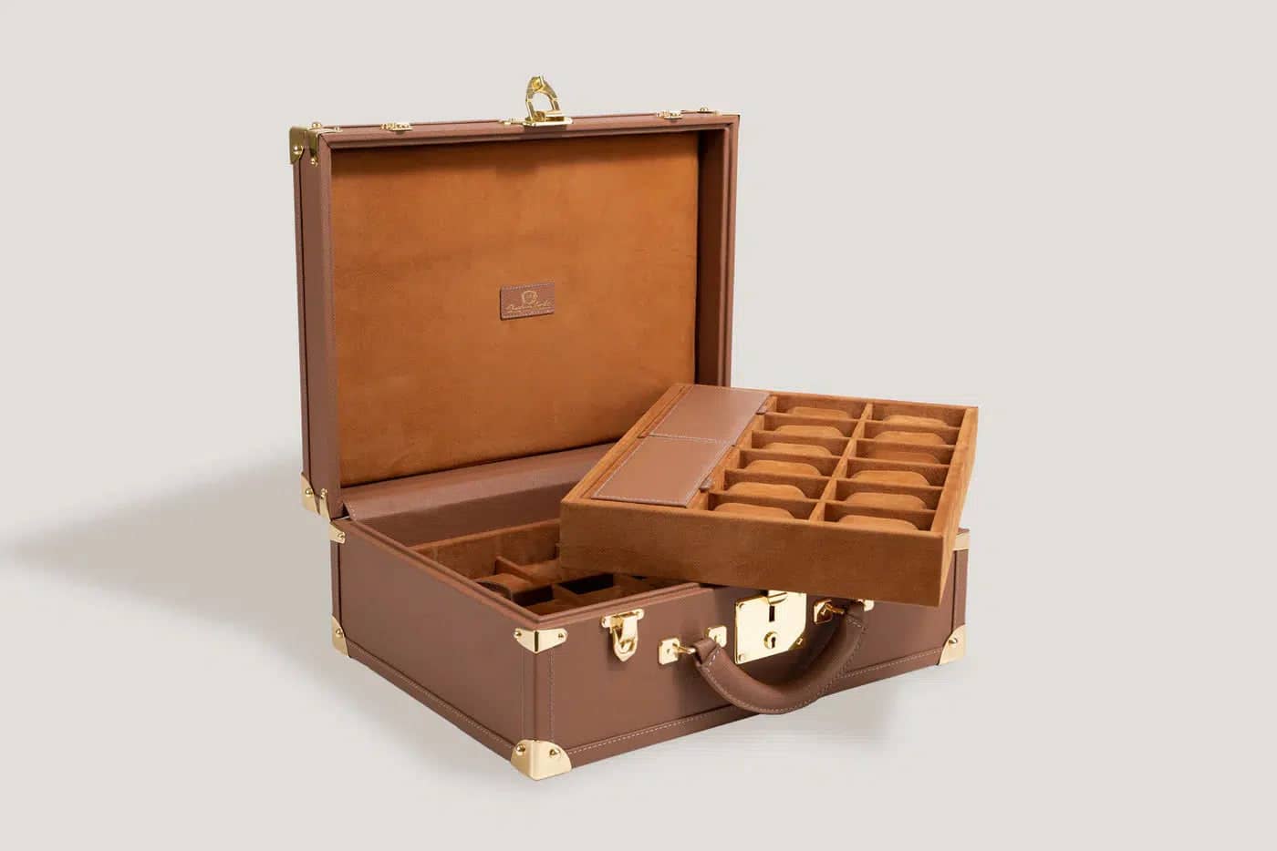 Boite à Montre - Trunk Safiano Camel