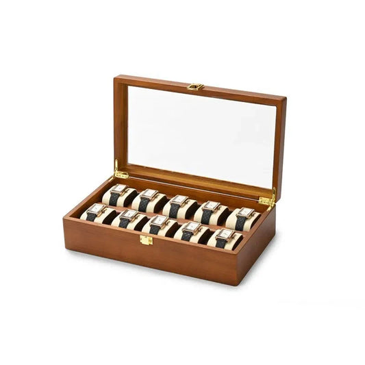 Boite pour Montre - Rustique Alezan avec serrure