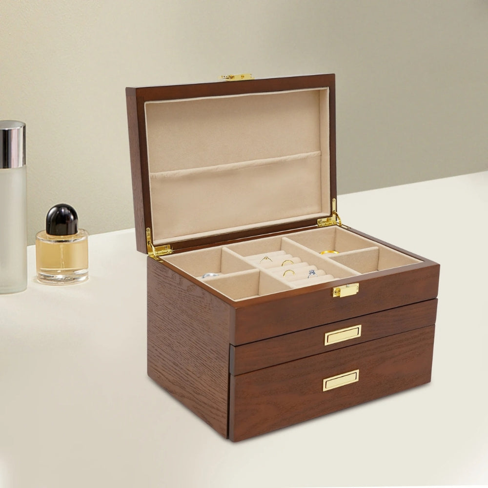 Boîte À Bijoux En Bois Avec Tiroirs