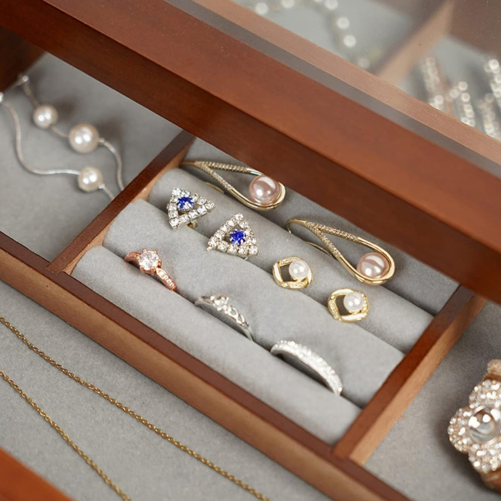 Boîte À Bijoux Vintage 3 Tiroirs