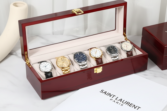 Boîte à montres Bois Rouge Nova  - Série 6 Le Remontoir