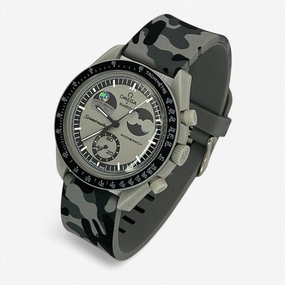 Bracelet MoonSwatch en Caoutchouc Militaire