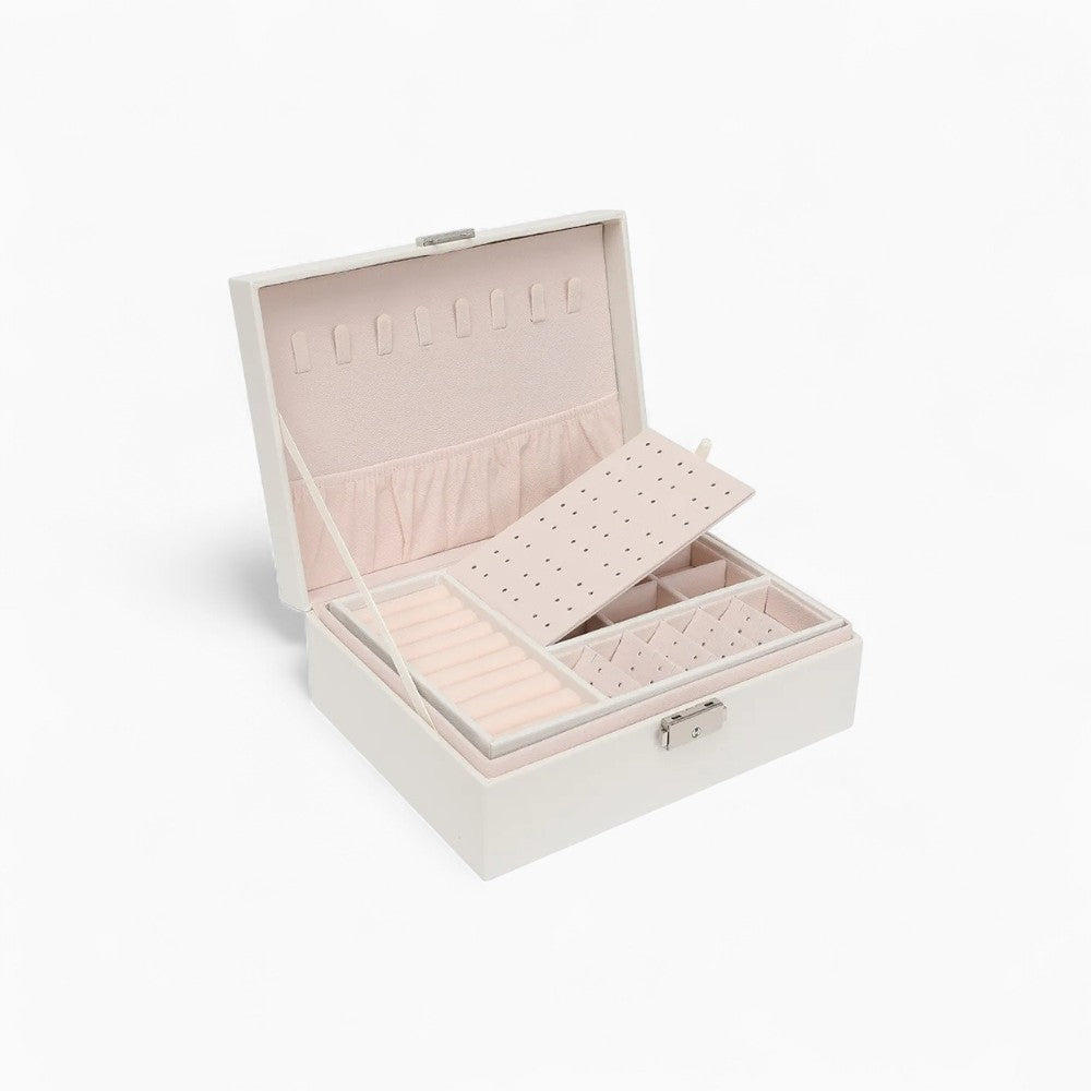 Boîte À Bijoux Cuir Blanc