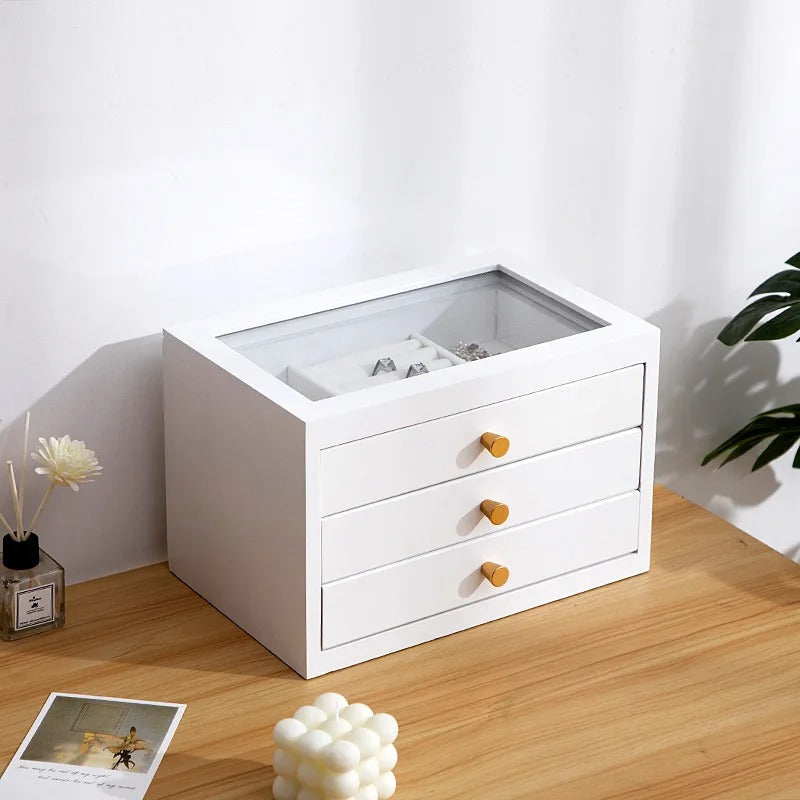 Boîte À Bijoux Vintage 3 Tiroirs