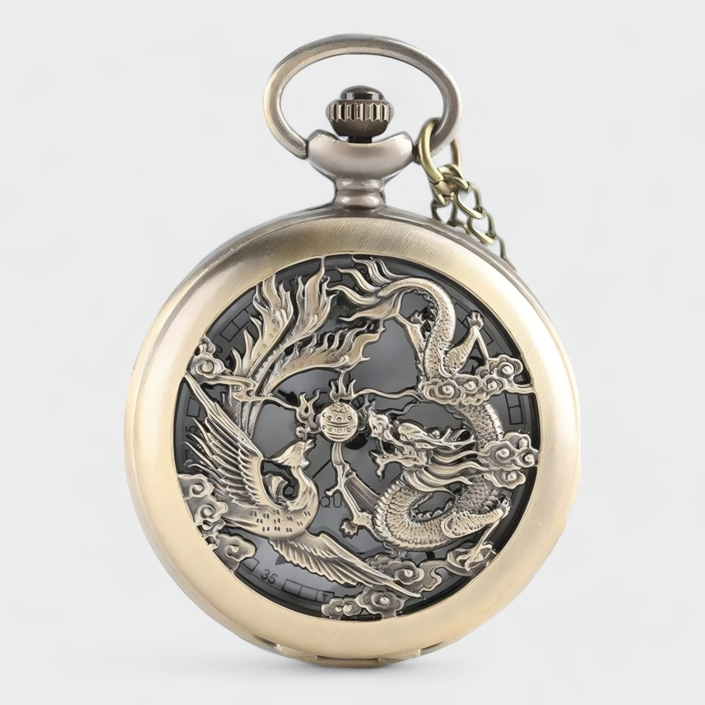 Montre gousset homme dragon 