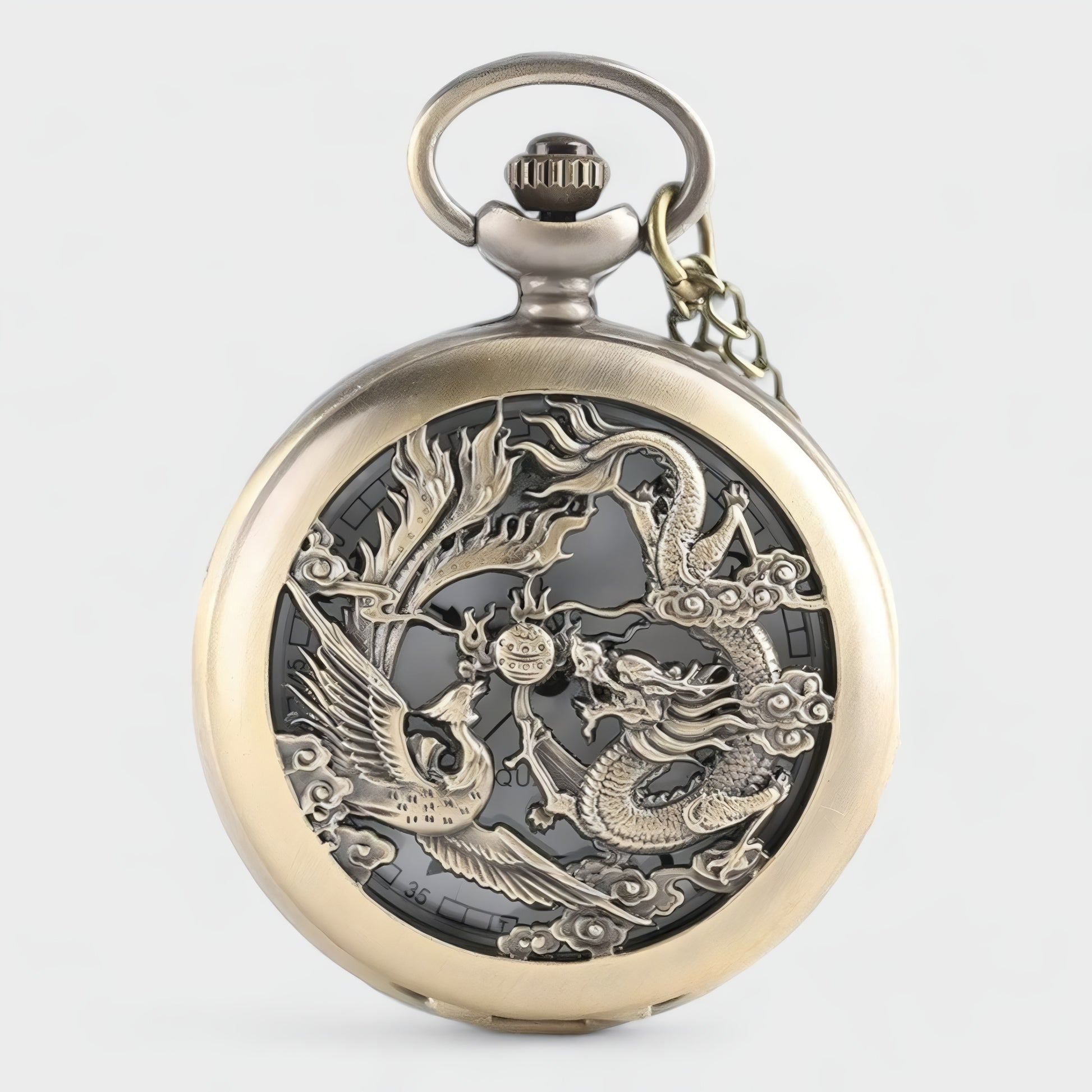 Montre gousset homme dragon 