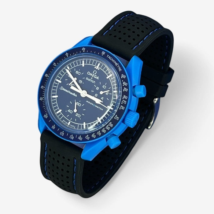 Bracelet MoonSwatch Premium en Caoutchouc Perforé