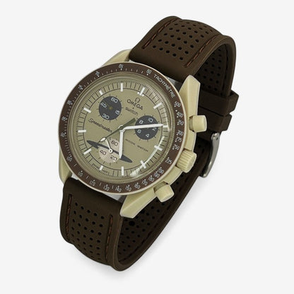 Bracelet MoonSwatch Premium en Caoutchouc Perforé