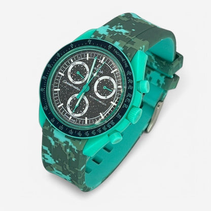Bracelet MoonSwatch en Caoutchouc Militaire