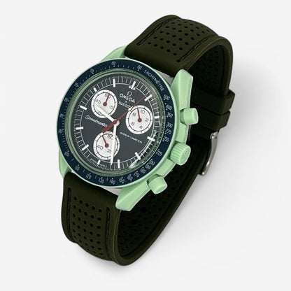 Bracelet MoonSwatch Premium en Caoutchouc Perforé
