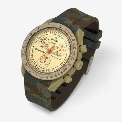 Bracelet MoonSwatch en Caoutchouc Militaire