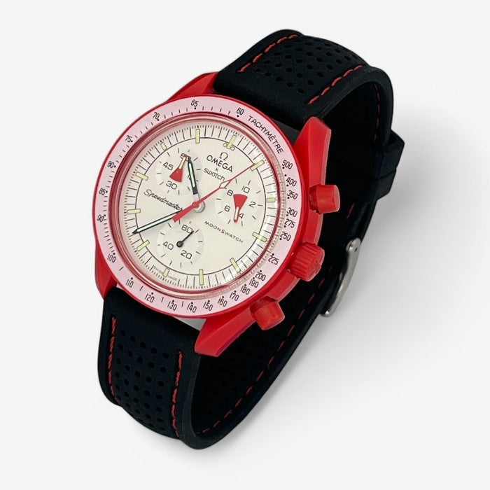 Bracelet MoonSwatch Premium en Caoutchouc Perforé