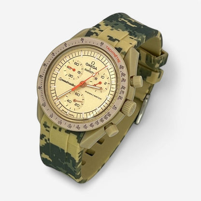 Bracelet MoonSwatch en Caoutchouc Militaire