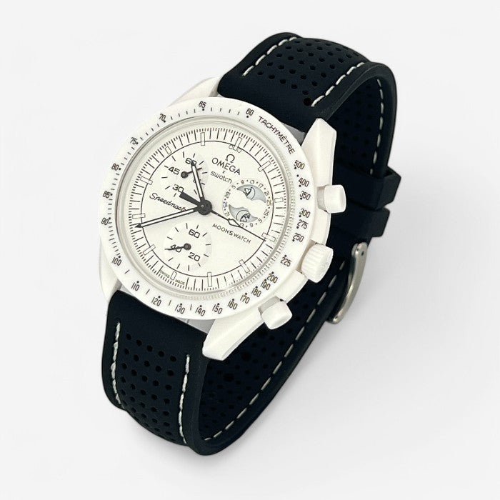Bracelet MoonSwatch Premium en Caoutchouc Perforé